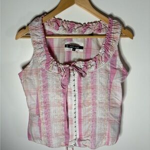 Cooper & Ella Pink Plaid Tank Top